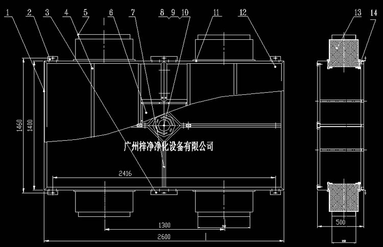 Ⅲ級手術室送風天花方案設計圖CAD制作